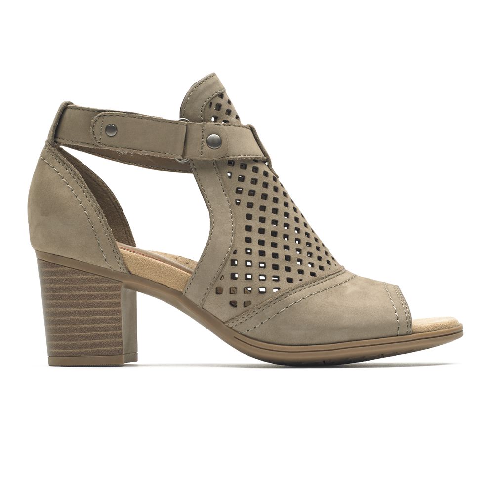 Rockport Canada Cobb Hill Hattie Hi Cuff - Womens Heels Sandals Taupe (XUT826154)